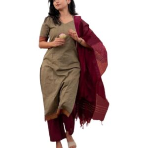 ANNI Designer Women's Rayon Viscose Straight Kurta Set with Pant and Dupatta | Stylish Long Kurti Dress for Festive, Party, and Ethnic Wear